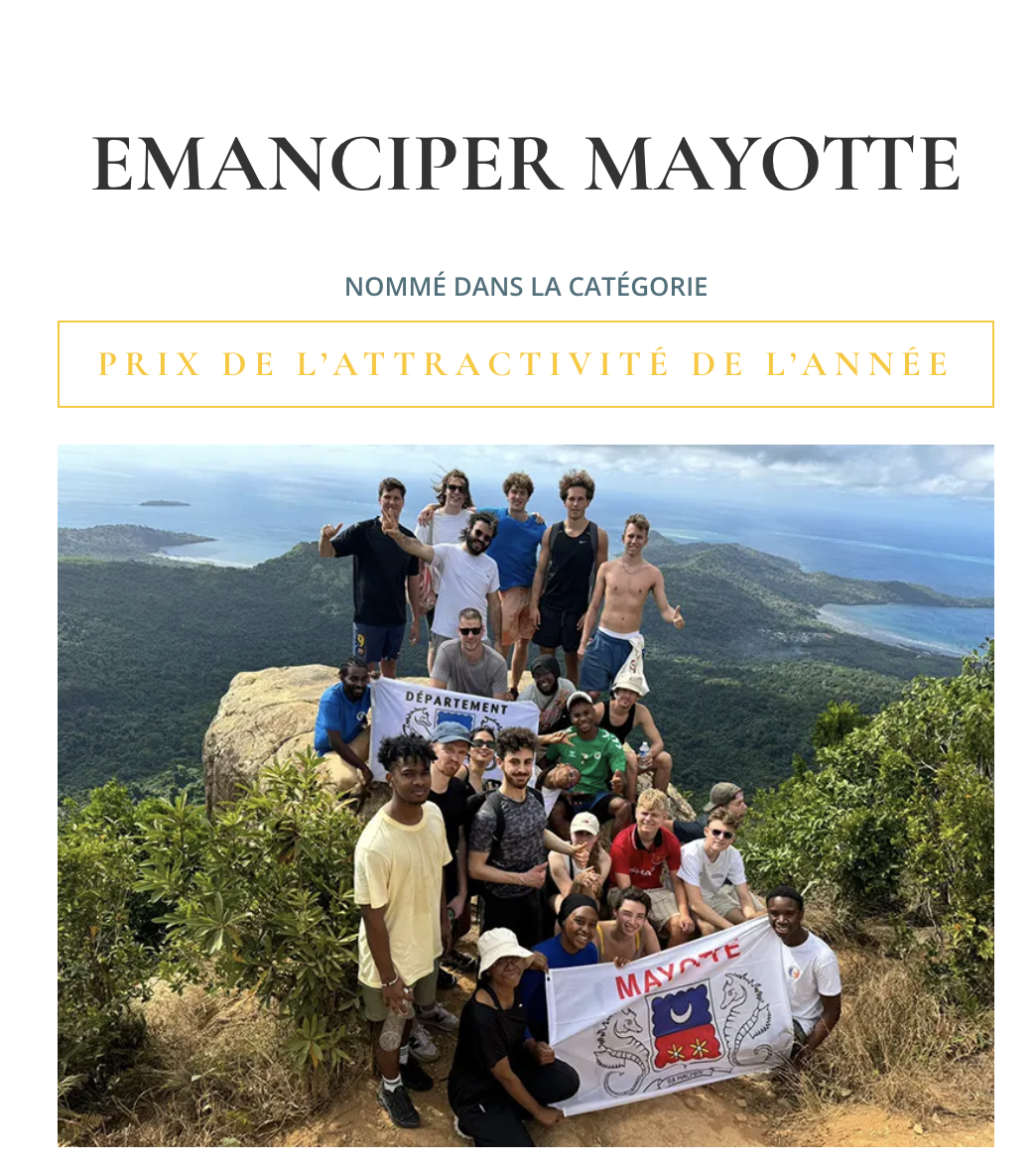 Trophées du tourisme I Emanciper Mayotte nomminée